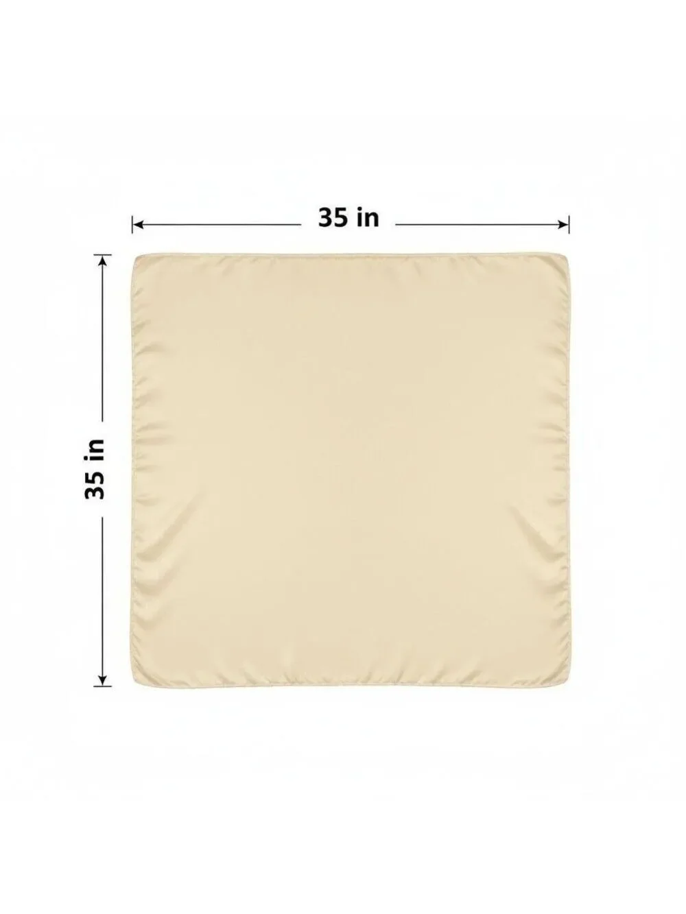 Ivory Wild Rag Scarf 35x35 Satin Western Cowgirl Cowboy Bandana
